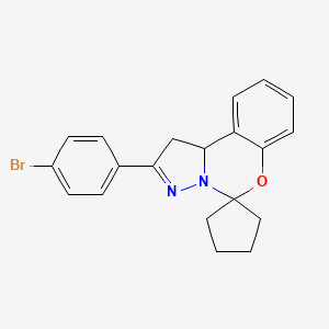 2'-(4-bromophenyl)-1',10b'-dihydrospiro[cyclopentane-1,5'-pyrazolo[1,5-c][1,3]benzoxazine]
