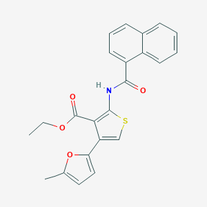 molecular formula C23H19NO4S B382967 Ethyl 4-(5-methyl-2-furyl)-2-(1-naphthoylamino)-3-thiophenecarboxylate 