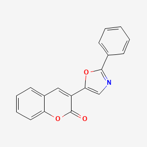 molecular formula C18H11NO3 B3829673 3-(2-phenyl-1,3-oxazol-5-yl)-2H-chromen-2-one 