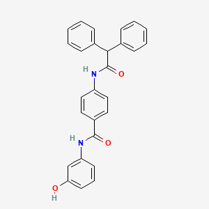molecular formula C27H22N2O3 B3829681 4-[(diphenylacetyl)amino]-N-(3-hydroxyphenyl)benzamide 