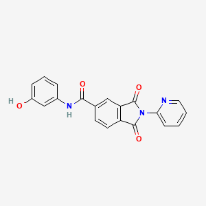 molecular formula C20H13N3O4 B3829693 N-(3-hydroxyphenyl)-1,3-dioxo-2-(2-pyridinyl)-5-isoindolinecarboxamide 