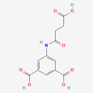 molecular formula C12H11NO7 B3829699 5-[(3-carboxypropanoyl)amino]isophthalic acid 