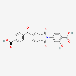 molecular formula C23H13NO8 B3829716 4-[5-(4-carboxybenzoyl)-1,3-dioxo-1,3-dihydro-2H-isoindol-2-yl]-2-hydroxybenzoic acid 