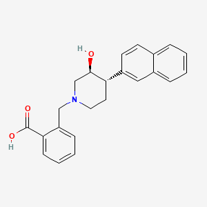molecular formula C23H23NO3 B3829725 2-{[(3S*,4S*)-3-hydroxy-4-(2-naphthyl)piperidin-1-yl]methyl}benzoic acid 
