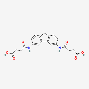 molecular formula C21H20N2O6 B3829730 4,4'-(9H-fluorene-3,6-diyldiimino)bis(4-oxobutanoic acid) 