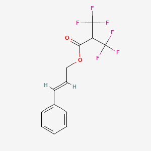 molecular formula C13H10F6O2 B3829738 3-phenyl-2-propen-1-yl 3,3,3-trifluoro-2-(trifluoromethyl)propanoate 