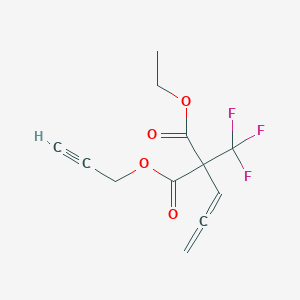 molecular formula C12H11F3O4 B3829749 ethyl 2-propyn-1-yl 1,2-propadien-1-yl(trifluoromethyl)malonate 