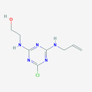 molecular formula C8H12ClN5O B3829760 2-{[4-(allylamino)-6-chloro-1,3,5-triazin-2-yl]amino}ethanol 