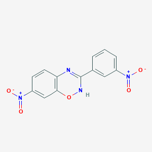 molecular formula C13H8N4O5 B3829766 7-nitro-3-(3-nitrophenyl)-4H-1,2,4-benzoxadiazine CAS No. 61773-29-3