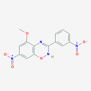 molecular formula C14H10N4O6 B3829771 5-methoxy-7-nitro-3-(3-nitrophenyl)-4H-1,2,4-benzoxadiazine 