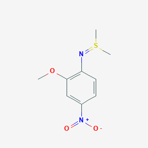 1-[(dimethyl-lambda~4~-sulfanylidene)amino]-2-methoxy-4-nitrobenzene