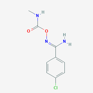 molecular formula C9H10ClN3O2 B3829810 4-chloro-N'-{[(methylamino)carbonyl]oxy}benzenecarboximidamide 