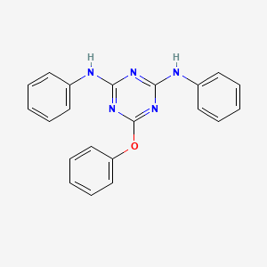 molecular formula C21H17N5O B3829819 6-phenoxy-N,N'-diphenyl-1,3,5-triazine-2,4-diamine 