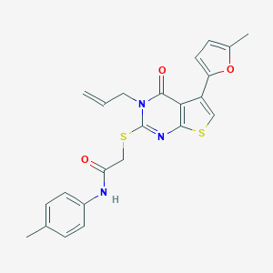 2-[5-(5-methylfuran-2-yl)-4-oxo-3-prop-2-enylthieno[2,3-d]pyrimidin-2-yl]sulfanyl-N-(4-methylphenyl)acetamide