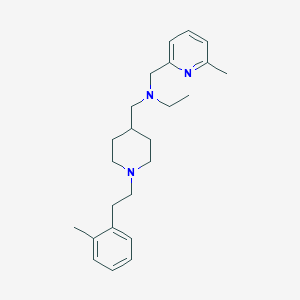 molecular formula C24H35N3 B3829834 N-({1-[2-(2-methylphenyl)ethyl]-4-piperidinyl}methyl)-N-[(6-methyl-2-pyridinyl)methyl]ethanamine 