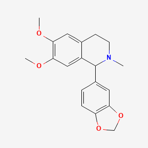 molecular formula C19H21NO4 B3829885 1-(1,3-苯并二氧杂环-5-基)-6,7-二甲氧基-2-甲基-1,2,3,4-四氢异喹啉 