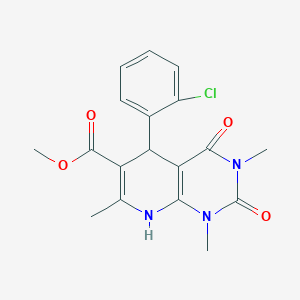 Methyl 5-(2-chlorophenyl)-1,3,7-trimethyl-2,4-dioxo-1,2,3,4,5,8-hexahydropyrido[2,3-d]pyrimidine-6-carboxylate
