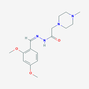 molecular formula C16H24N4O3 B3829900 N'-(2,4-dimethoxybenzylidene)-2-(4-methyl-1-piperazinyl)acetohydrazide 