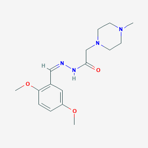 molecular formula C16H24N4O3 B3829902 N'-(2,5-dimethoxybenzylidene)-2-(4-methyl-1-piperazinyl)acetohydrazide 