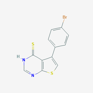 molecular formula C12H7BrN2S2 B382996 5-(4-Bromophenyl)thieno[2,3-d]pyrimidine-4-thiol CAS No. 379241-58-4