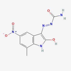molecular formula C10H9N5O4 B3829966 7-methyl-5-nitro-1H-indole-2,3-dione 3-semicarbazone 