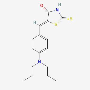 molecular formula C16H20N2OS2 B3829983 5-[4-(dipropylamino)benzylidene]-2-thioxo-1,3-thiazolidin-4-one CAS No. 5225-45-6