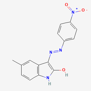 5-methyl-1H-indole-2,3-dione 3-[(4-nitrophenyl)hydrazone]