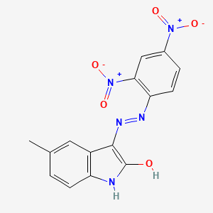 molecular formula C15H11N5O5 B3829991 5-methyl-1H-indole-2,3-dione 3-[(2,4-dinitrophenyl)hydrazone] 
