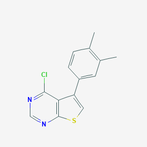 molecular formula C14H11ClN2S B383000 4-Chloro-5-(3,4-dimethylphenyl)thieno[2,3-d]pyrimidine CAS No. 379241-56-2