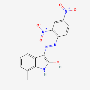 molecular formula C15H11N5O5 B3830000 7-methyl-1H-indole-2,3-dione 3-[(2,4-dinitrophenyl)hydrazone] 