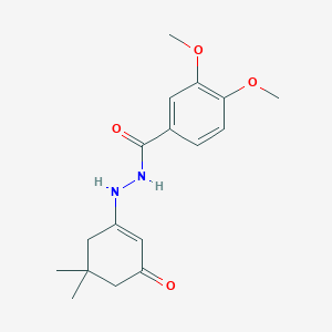 molecular formula C17H22N2O4 B383006 N'-(5,5-dimethyl-3-oxocyclohex-1-en-1-yl)-3,4-dimethoxybenzohydrazide CAS No. 452089-41-7