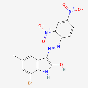 molecular formula C15H10BrN5O5 B3830132 7-bromo-5-methyl-1H-indole-2,3-dione 3-[(2,4-dinitrophenyl)hydrazone] 