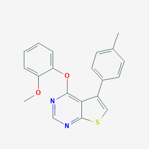 molecular formula C20H16N2O2S B383014 4-(2-Methoxyphenoxy)-5-(4-methylphenyl)thieno[2,3-d]pyrimidine 