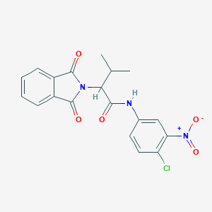molecular formula C19H16ClN3O5 B383015 N-(4-chloro-3-nitrophenyl)-2-(1,3-dioxo-1,3-dihydro-2H-isoindol-2-yl)-3-methylbutanamide 