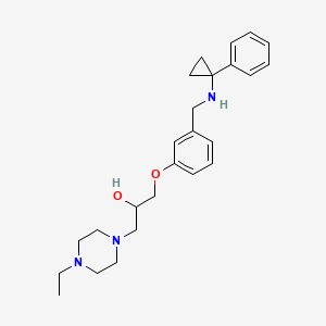 molecular formula C25H35N3O2 B3830154 1-(4-ethyl-1-piperazinyl)-3-(3-{[(1-phenylcyclopropyl)amino]methyl}phenoxy)-2-propanol 