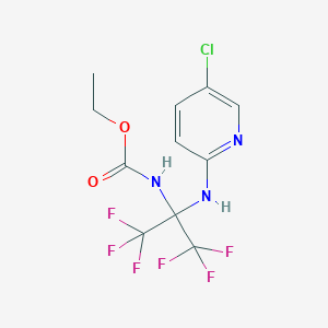 molecular formula C11H10ClF6N3O2 B3830177 ethyl [1-[(5-chloro-2-pyridinyl)amino]-2,2,2-trifluoro-1-(trifluoromethyl)ethyl]carbamate 