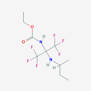 molecular formula C10H16F6N2O2 B3830194 ethyl [1-(sec-butylamino)-2,2,2-trifluoro-1-(trifluoromethyl)ethyl]carbamate 