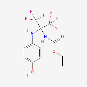 molecular formula C12H12F6N2O3 B3830218 ethyl [2,2,2-trifluoro-1-[(4-hydroxyphenyl)amino]-1-(trifluoromethyl)ethyl]carbamate 