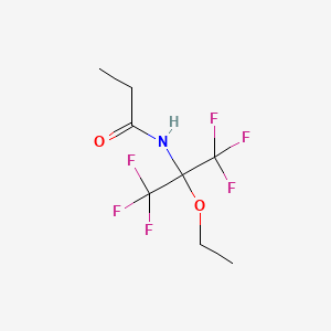 molecular formula C8H11F6NO2 B3830223 N-[1-ethoxy-2,2,2-trifluoro-1-(trifluoromethyl)ethyl]propanamide 