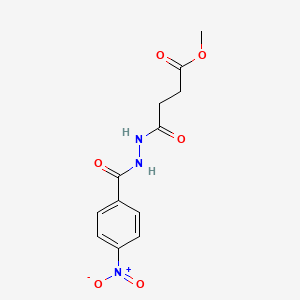 molecular formula C12H13N3O6 B3830255 methyl 4-[2-(4-nitrobenzoyl)hydrazino]-4-oxobutanoate 