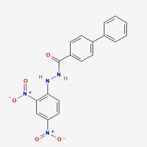 molecular formula C19H14N4O5 B3830267 N'-(2,4-dinitrophenyl)-4-biphenylcarbohydrazide 
