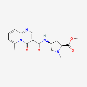 methyl (2S,4S)-1-methyl-4-{[(6-methyl-4-oxo-4H-pyrido[1,2-a]pyrimidin-3-yl)carbonyl]amino}pyrrolidine-2-carboxylate