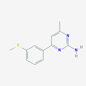 molecular formula C12H13N3S B3830291 4-methyl-6-[3-(methylthio)phenyl]pyrimidin-2-amine 