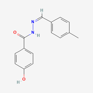 molecular formula C15H14N2O2 B3830310 4-hydroxy-N'-(4-methylbenzylidene)benzohydrazide 