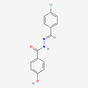 molecular formula C14H11ClN2O2 B3830321 N'-(4-氯苄亚基)-4-羟基苯甲酰肼 CAS No. 51771-19-8