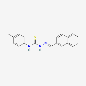 molecular formula C20H19N3S B3830366 1-(2-naphthyl)-1-ethanone N-(4-methylphenyl)thiosemicarbazone 