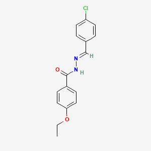 molecular formula C16H15ClN2O2 B3830383 N'-(4-chlorobenzylidene)-4-ethoxybenzohydrazide 