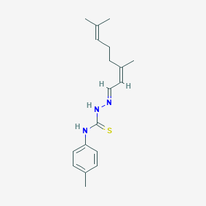 molecular formula C18H25N3S B3830389 3,7-dimethyl-2,6-octadienal N-(4-methylphenyl)thiosemicarbazone 