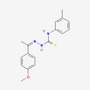 molecular formula C17H19N3OS B3830394 1-(4-methoxyphenyl)-1-ethanone N-(3-methylphenyl)thiosemicarbazone 