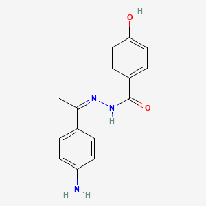 N'-[1-(4-aminophenyl)ethylidene]-4-hydroxybenzohydrazide